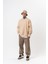 Erkek Respire Yazı Detaylı Basic Oversize Sweatshirt Bej 5