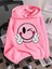 Kız Çocuk Pembe Kapüşonlu Sweatshirt – Emoji Baskılı, Rahat Oversize 2
