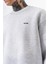 Erkek Respire Yazı Detaylı Basic Oversize Sweatshirt Kar Melanj 5