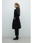 Kürk Detaylı Beli Kemerli Pardesü Siyah K2618301_001 3