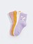 Lcw Baby Lila Baskılı Kız Bebek Soket Çorap 5'li 3