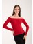 Kadın Uzun Kollu Geniş Yaka Esnek Bluz – Modern ve Zarif 3007 6