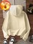 Ekru Sevimli Aksolotl ve Bubble Tea Baskılı Kız Çocuk Sweatshirt Rahat Kalıp 3