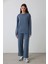 Koyu Gri Bisiklet Yaka Oversize Kısa Modal Sweatshirt 1