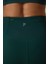 Koyu Yeşil Merrow Dikişli Yüksek Bel Slim Fit Tayt 13