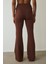 Cappuccino Easy Yüksek Bel Slim Fit Ispanyol Paça Pantolon 5