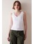 V Yaka Askılı Beyaz Üst 6