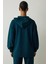 Koyu Yeşil Silky Feel Oversize Fermuarlı Sweatshirt 3