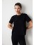 Siyah Bisiklet Yaka Premium Pamuk Tişört 10