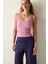 Pembe Dikişsiz Seamless Kare Yaka Üst 10