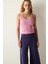 Pembe Dikişsiz Seamless Kare Yaka Üst 11