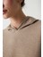 Bej Kapüşonlu Fitilli Yumuşak Sweatshirt 10