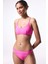 Pembe Düz Çıkarılabilir Kaplı Bikini Üstü 9