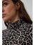 Leopar Desenli Yarım Balıkçı Yaka Slim Fit Uzun Kollu Üst 12
