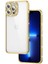 iPhone 12 Pro Kılıf Kamera Korumalı Taşlı Ata Mina Kapak-Gold 1