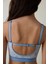 Açık Mavi Çiçek Desenli Pamuklu Balensiz Bandeau Sütyen - Inspired by Flora 5