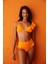 x Cornetto Açık Turuncu Mango Fırfır Detaylı Üçgen Bikini Üstü 6