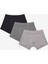 Erkek Çocuk Siyah Solid 3lü Çok Renkli Boxer 6