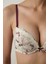 Bej Wow Çiçekli Dantelli Push Up Sütyen 8