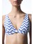 Biana Navy Deep V Kesim Zigzag Desenli Bikini Üstü 8