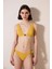 Amar Deep V Dokulu Çok Renkli Sarı Bikini Üstü 5