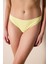 Kadın Orta Bel Ruth Slip Bikini Altı – Sarı Dokulu Desensiz Kumaş, Deniz ve Yaz Tatili İçin Rahat Tasarım 9