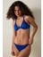 Lapis Minimal Kesim Bağlama Detaylı Mavi Bikini Üstü 6