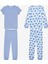 Kız Çocuk Blue Roses 2li Çok Renkli Pijama Takımı 10