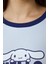 Açık Mavi Sanrio Happy Friends Bisiklet Yaka Pamuklu Kısa Kollu Şortlu Pijama Takımı 8