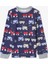 Koyu Indigo Erkek Çocuk Araba Desenli Pijama Takımı 8