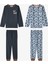 Erkek Çocuk Inek Desenli Uzun Kollu 2'li Pijama Takımı 7