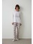 Dear Me Slogan Baskılı Bisiklet Yaka Uzun Kollu Pamuklu Pijama Takımı 6