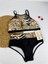 Kadın Şık Etnik Desenli Crop Bikini Takımı 1