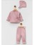 Müslin Fırfır Detaylı 3'lü Şapkalı Set Takım 1