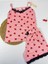 Pembe Çilek Desenli Askılı Şort Pijama Takımı 2