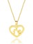 Kadınlar Için Zarif, Şık, Paslanmaz Çelikten Yapılmış Altın Kalp Kolye Ucu (Yurt Dışından) 1