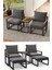 5 Parça Metal Çerçeve Outdoor Multilounge Bahçe Balkon Mobilya,uzanma 1