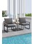 5 Parça Metal Çerçeve Outdoor Multilounge Bahçe Balkon Mobilya,uzanma 3