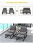 5 Parça Metal Çerçeve Outdoor Multilounge Bahçe Balkon Mobilya,uzanma 5