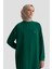 Kolları Ribanalı Arkadan Uzatmalı Basic Tunik-Zümrüt 25YT449 1