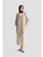 Boydan Fermuarlı Kapüşonlu Tunik-Taş 25YT409 1