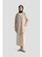 Boydan Fermuarlı Kapüşonlu Tunik-Taş 25YT409 4