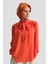 Boyun Kurdele Desenli Tunik-Turuncu 25YT303 2