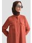 Yakaları Cepli Gizli Fermuarlı Tunik-Tarçın 25YT4138 2