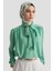 Boyun Kurdele Desenli Tunik-Mint 25YT303 4