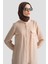 Yakaları Cepli Gizli Fermuarlı Tunik-Gül 25YT4138 3