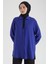 Çıt Çıt ve Düğmeli Gömlek Yaka Tunik-Morcivert 25YT406 5