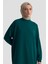 Kolları Ribanalı Arkadan Uzatmalı Basic Tunik-Petrol 25YT449 1
