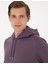 Erkek Mor 2 Iplik Regular Fit Içi Polarlı Kapüşonlu Basic Sweatshirt 50314055-VR038 2