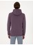 Erkek Mor 2 Iplik Regular Fit Içi Polarlı Kapüşonlu Basic Sweatshirt 50314055-VR038 5